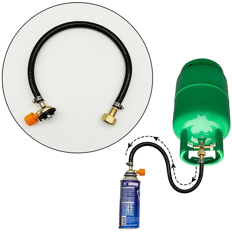 Gas Refill Adapter Leakproof Rubber Pipe Tube Cylinder Convertor