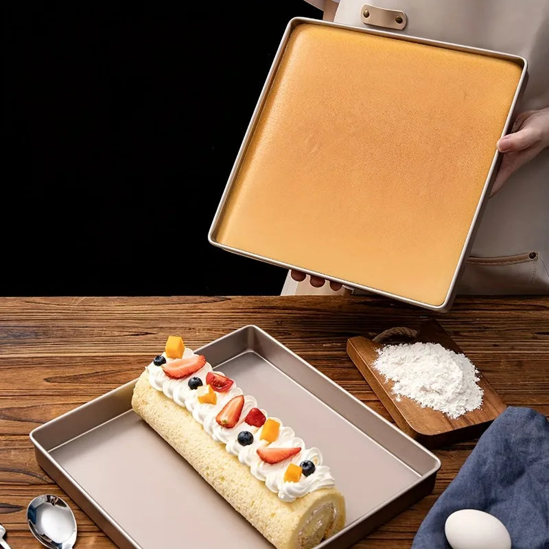 11-Inch 28x28 Square Deepened Cake Roll Baking Tray Mold Household