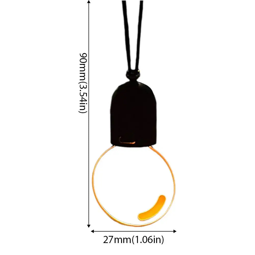 Retro Bulb Car Rearview Mirror Pendant – Warm White LED Ornament Car Interior Ornament Zpaxo