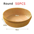 Air Fryer Disposable Paper Parchment Wood Pulp Steamer Cheesecake Air Fryer Accessories Baking Paper for Air Fryer Zpaxo Round-50pcs