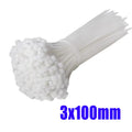 Cable Tie Cable Binder Plastic Ties Outdoor Resistant Zip Ties Multi-Purpose Self-Locking Wraps Management Bundles Zpaxo White-3x100mm 400pcs