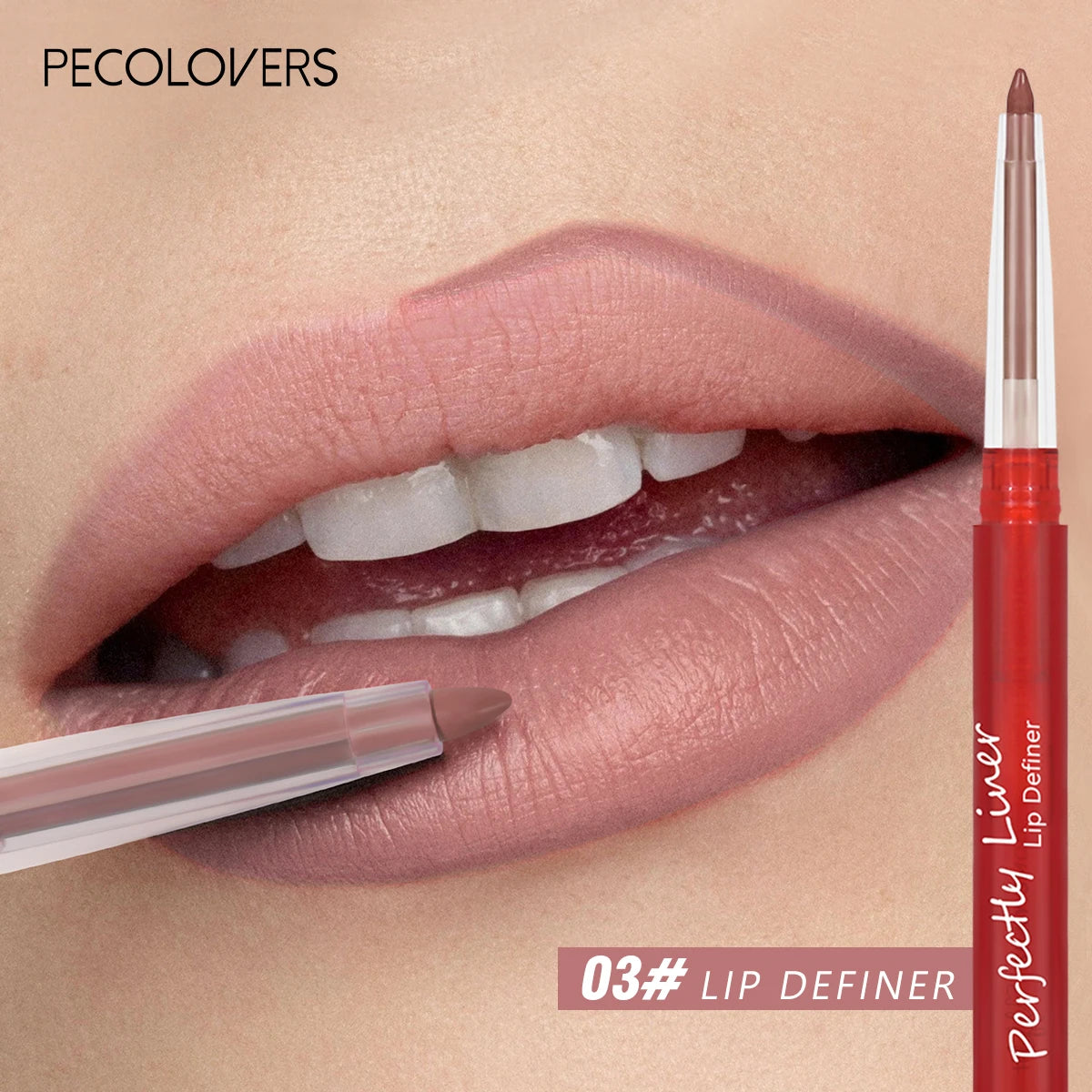 1PC Rich Pigmented, Waterproof, Silky, Durable, Non-stick Cup, Creamy Matte Lip Liner, Perfect for Date and Daily Use Zpaxo 03r