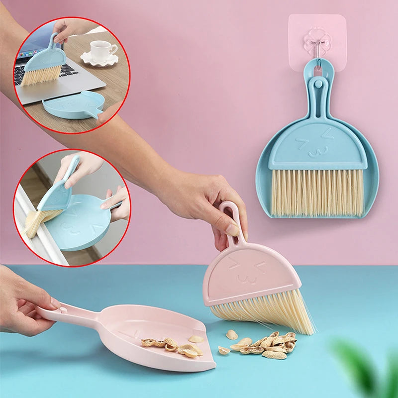 Mini Broom Dustpan Brush Desktop Cleaning Garbage Shovel Home Living