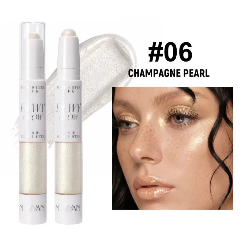 Dual-end Highlight Pen Long-lasting Waterproof Face Brightening