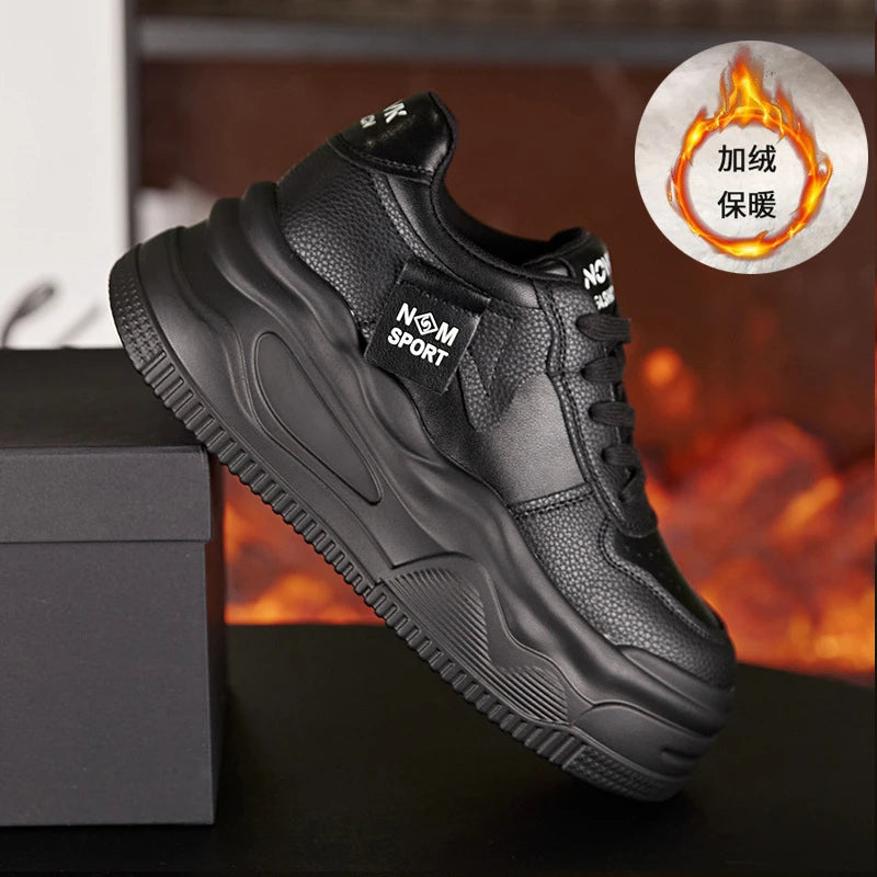 Women's Platform Chunky Sneakers Lace Up Design Sport Tag Detail Two Zpaxo