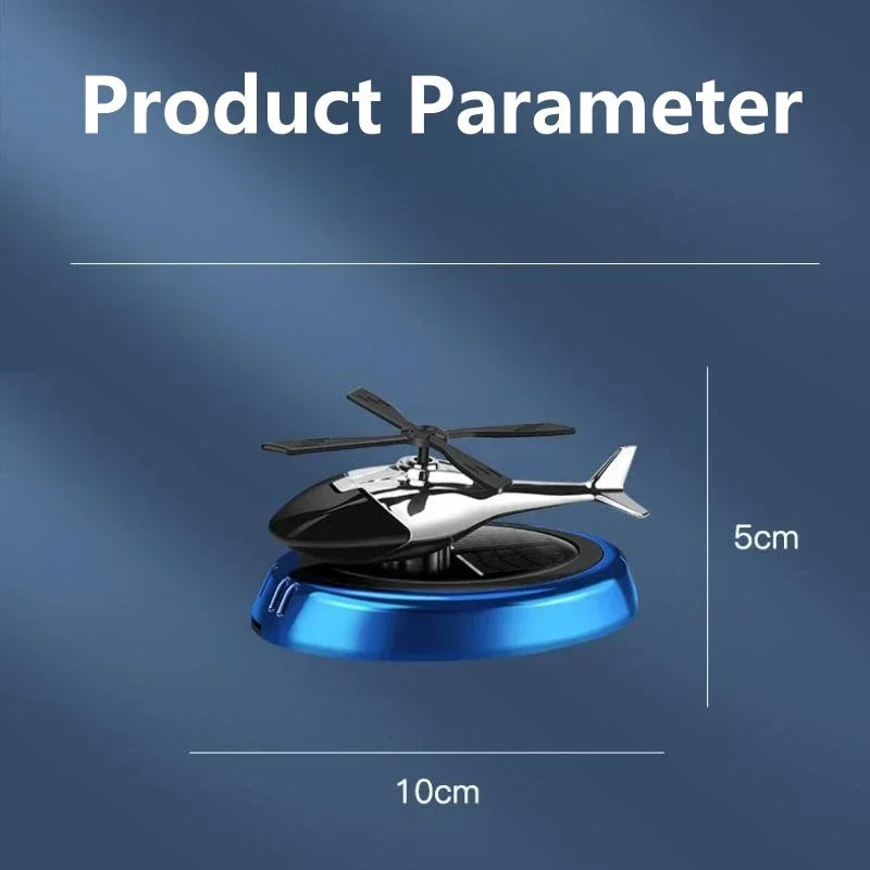 Solar Fragrance Car Air Freshener Helicopter Solar Power Rotating Propeller Aroma Diffuser Aromatherapy Machine Ornaments Zpaxo