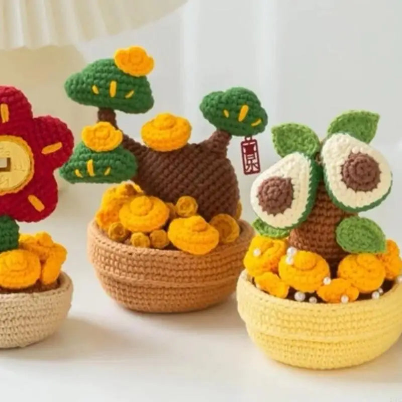 Flower Hairband Crochet Needle Knitting Handmade Hair Ropes Starter