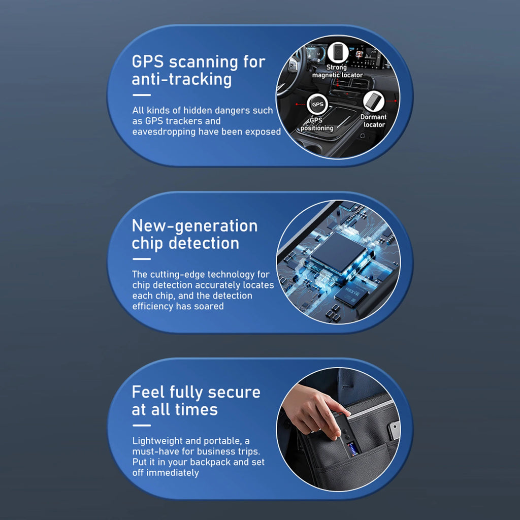 GPS Tracker Detector 5 Levels Sensitivity Portable Bug Device Locator