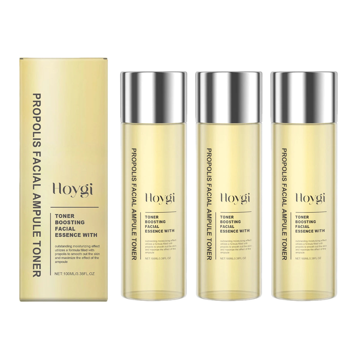 Hoygi Honey Ceramide Toner Hydration Boost Skin Barrier Repair Soothing Fast Absorbing Non-Sticky All Skin Types Zpaxo 3PCS
