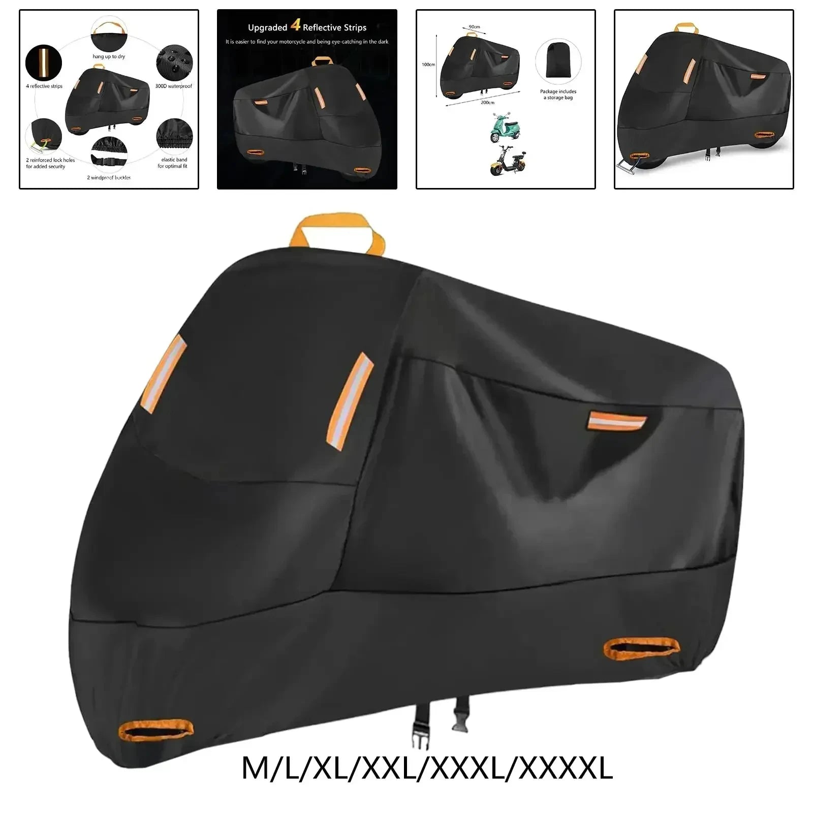 Motorcycle Cover Waterproof All Season Dustproof UV Protective