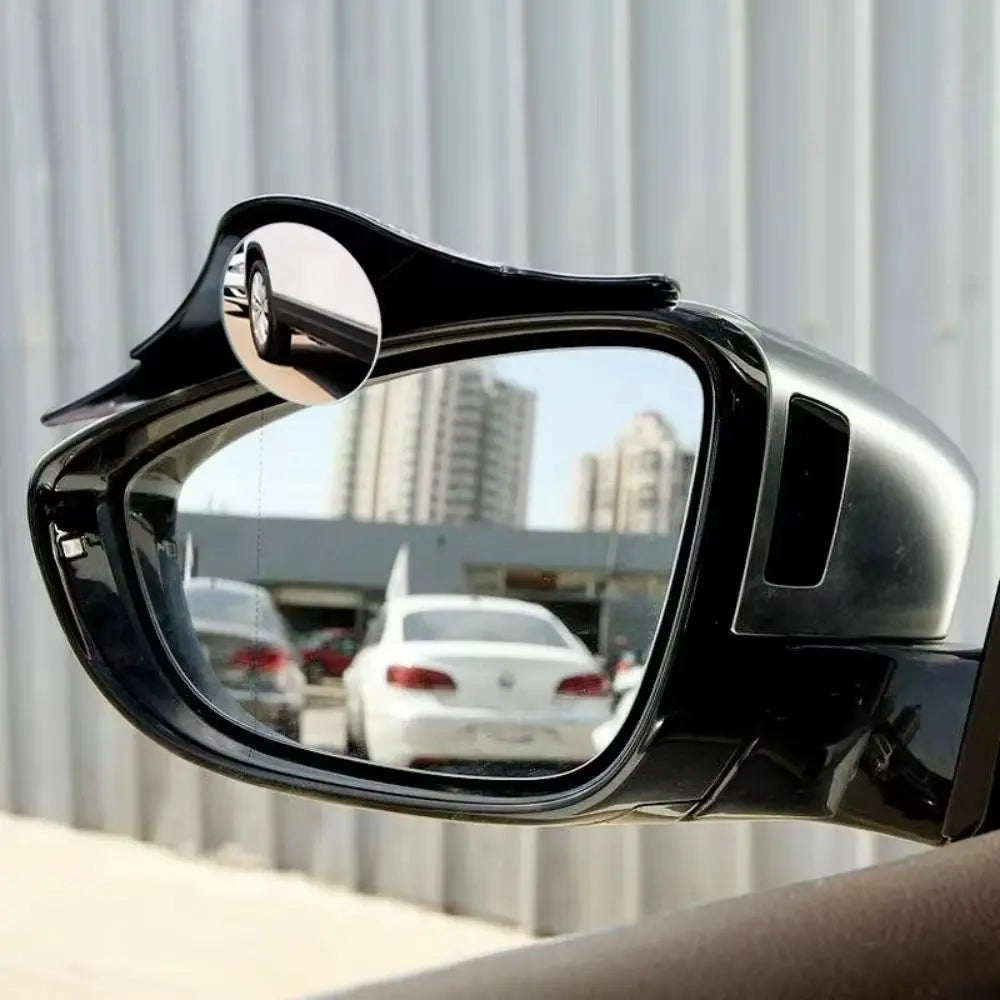 360 Degree Adjustable Car Mirror Wide Angle Frameless Convex Side Zpaxo