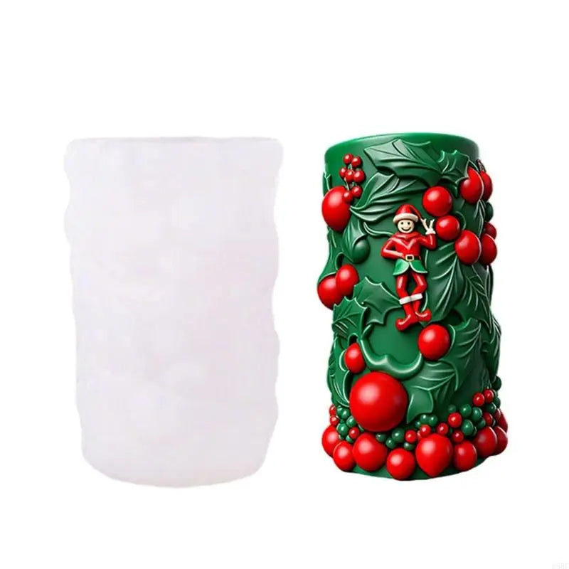 Christmas Cylindrical Silicone Mold For Candle Soap Chocolate Baking Tool Zpaxo China Mainland