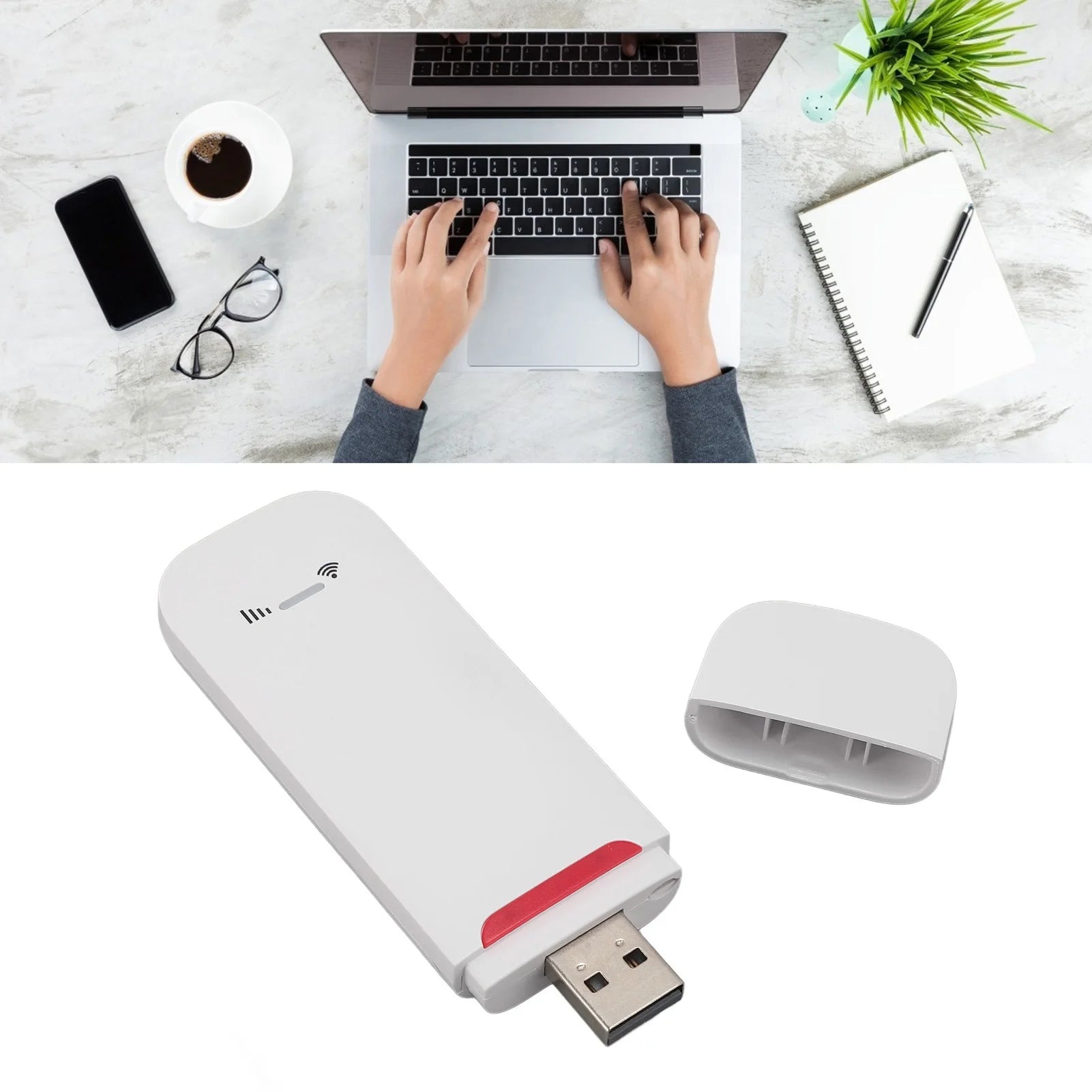 Portable Router Stable Support 10 Users Plug Play ABS 500Mbps LTE USB