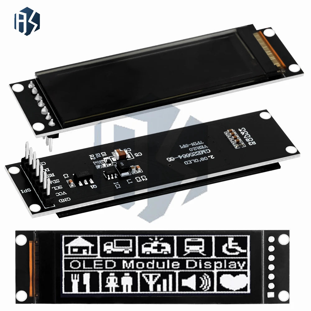 2 08 OLED Display Module 256 64 White Screen SH1122 Driver 25664 LCM Zpaxo