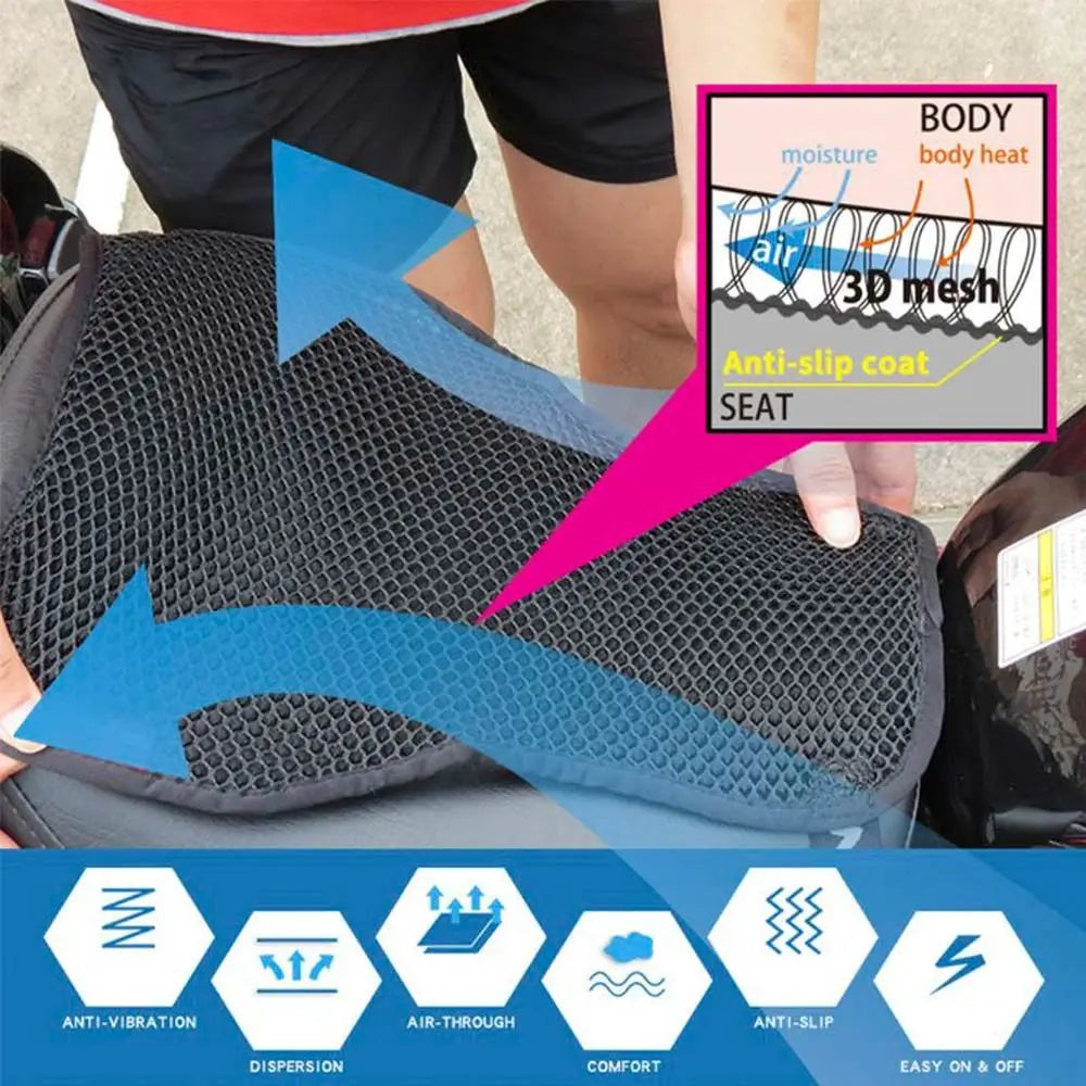 Seat Protection Breathable Saddle Cover Motorcycle Cushion Mounting Zpaxo