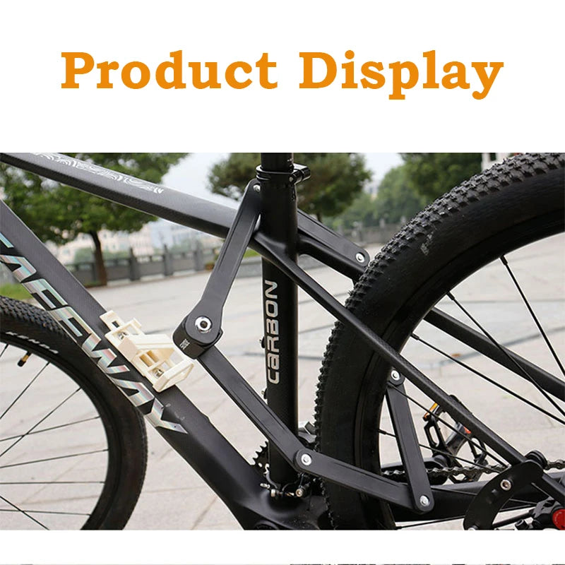 Bicycle Folding Chain Lock Bike Foldable Lock Anti-theft E-Bike Chain Cable Padlock Safety Portable Locks Bicycle Accessories Zpaxo