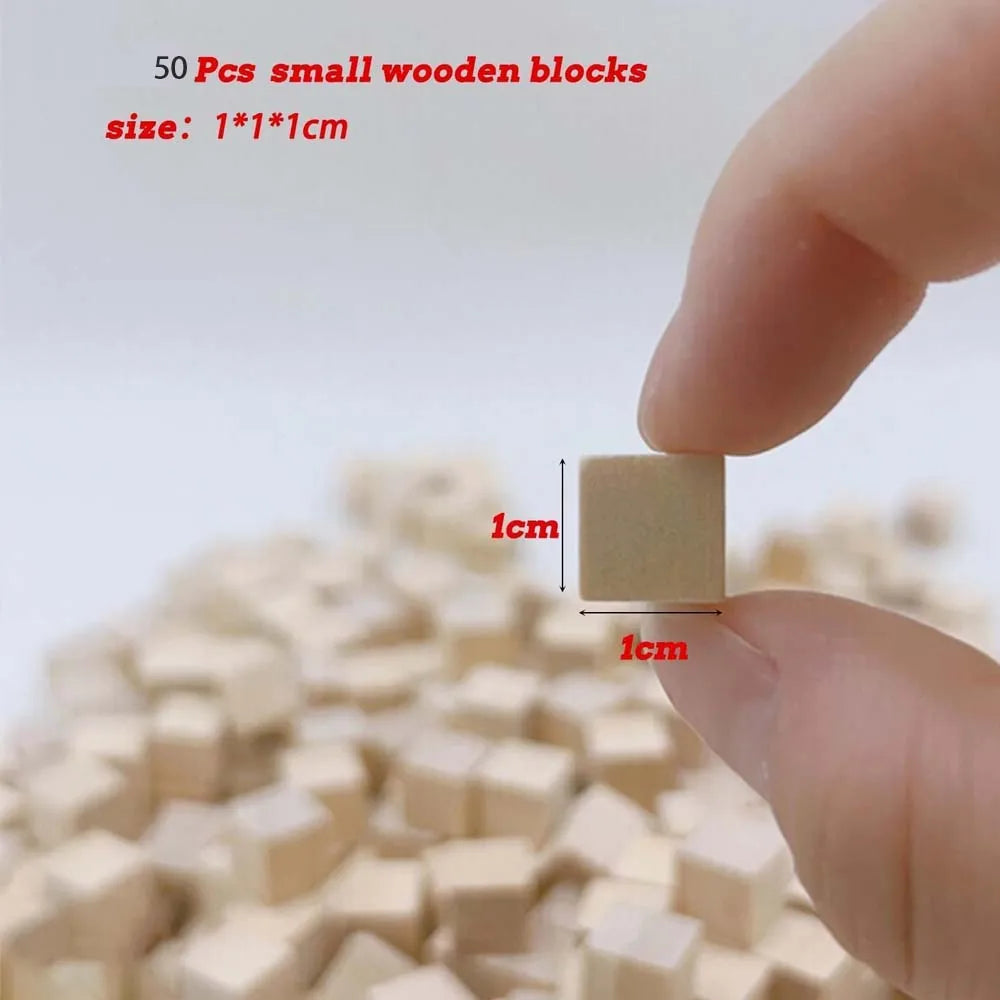 50/100pcs 1cm Wooden Blocks for Crafts, Unfinished Wood Cubes,Small Wood Square Blocks, Wooden Cubes for Arts and Crafts Zpaxo