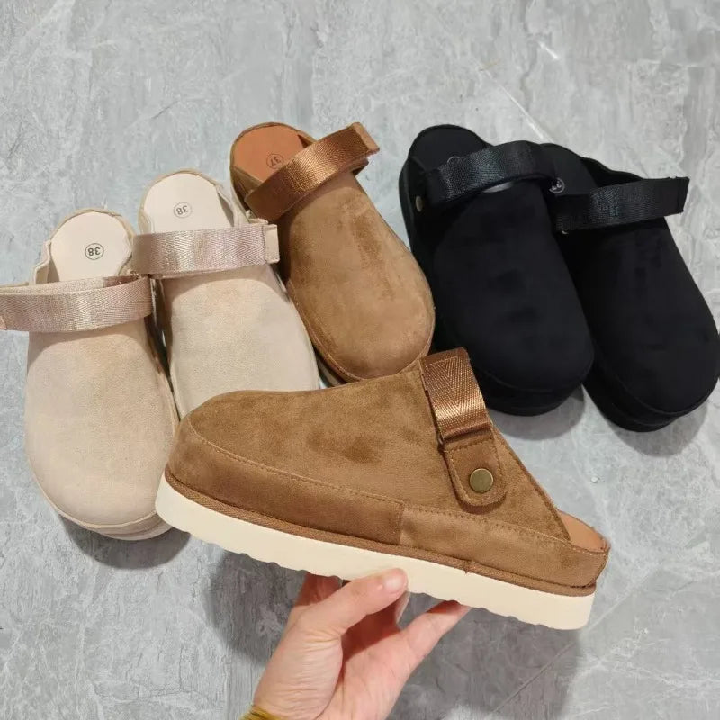 2025 Women Slippers Thick Bottom Head Cover Back Strap Shoes Large Size Casual Slippers Slip-On Platform Sandals Slides Women Zpaxo