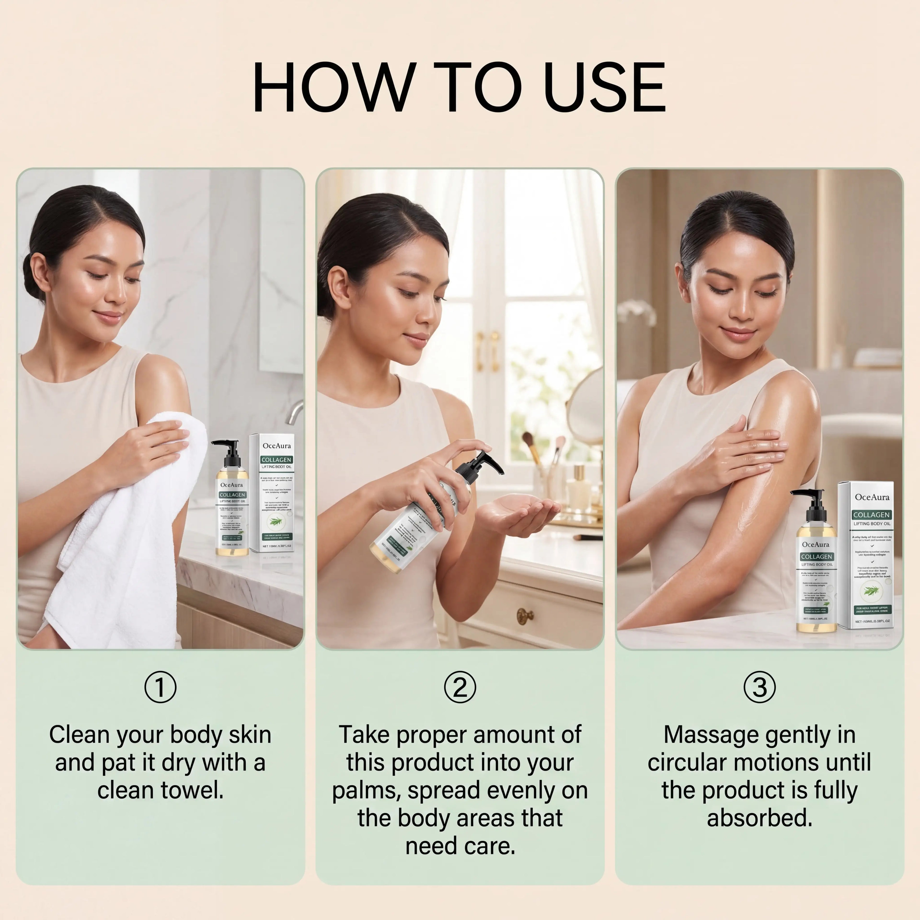100/200/300/400/1000ml Collagen Body Oil Long Lasting Moisturization Stabilizing Restoring Flaky Skin Care Moisturizing Zpaxo