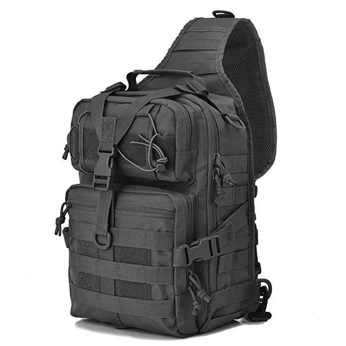Leisure travel waterproof and wear-resistant crossbody backpack mountain climbing and cycling sports multi-functional chest bag Zpaxo Black chest bag