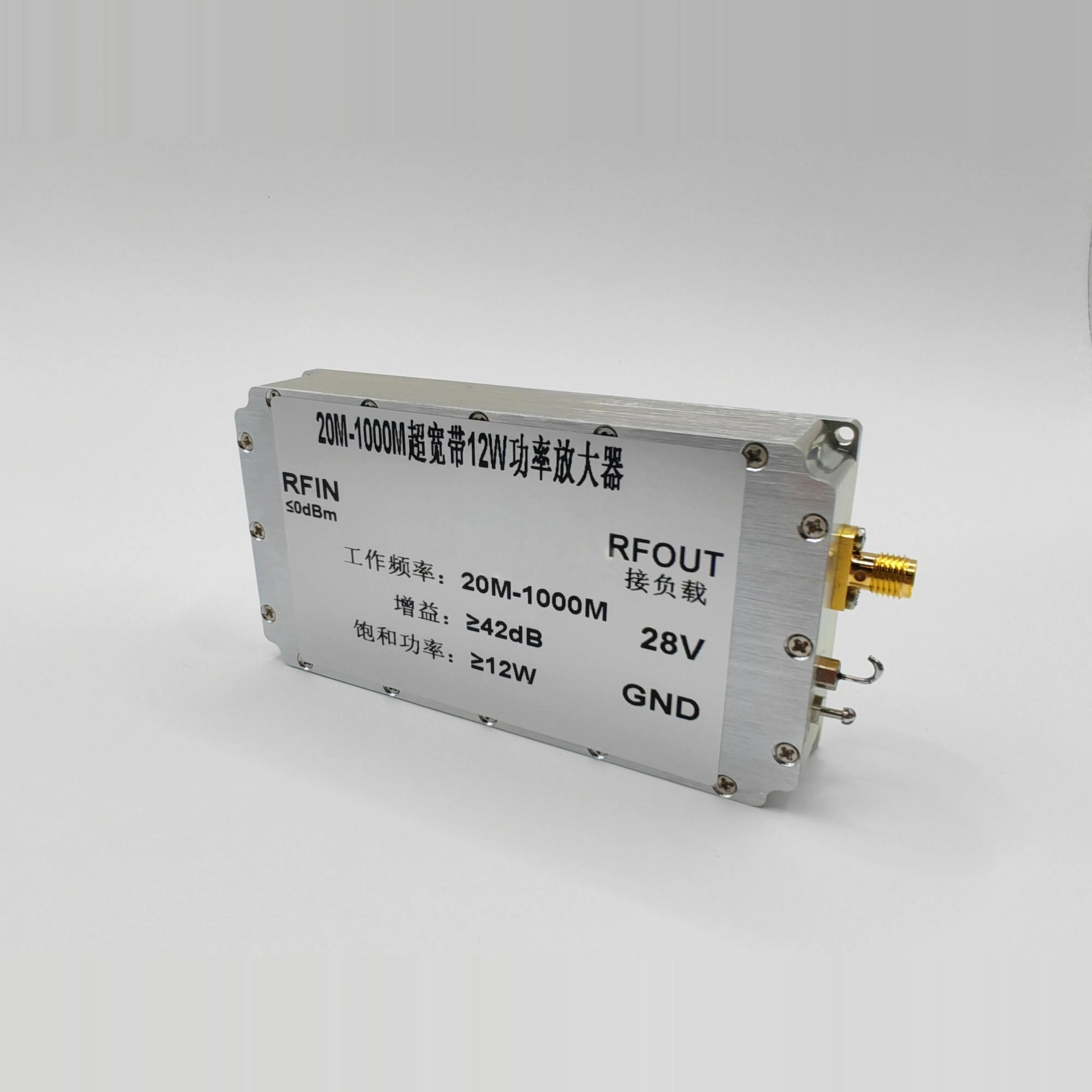 20M-1000M 12W Gain 42dB Broadband Power Amplifier RF Amplifier Broadband Power Amplifier Zpaxo