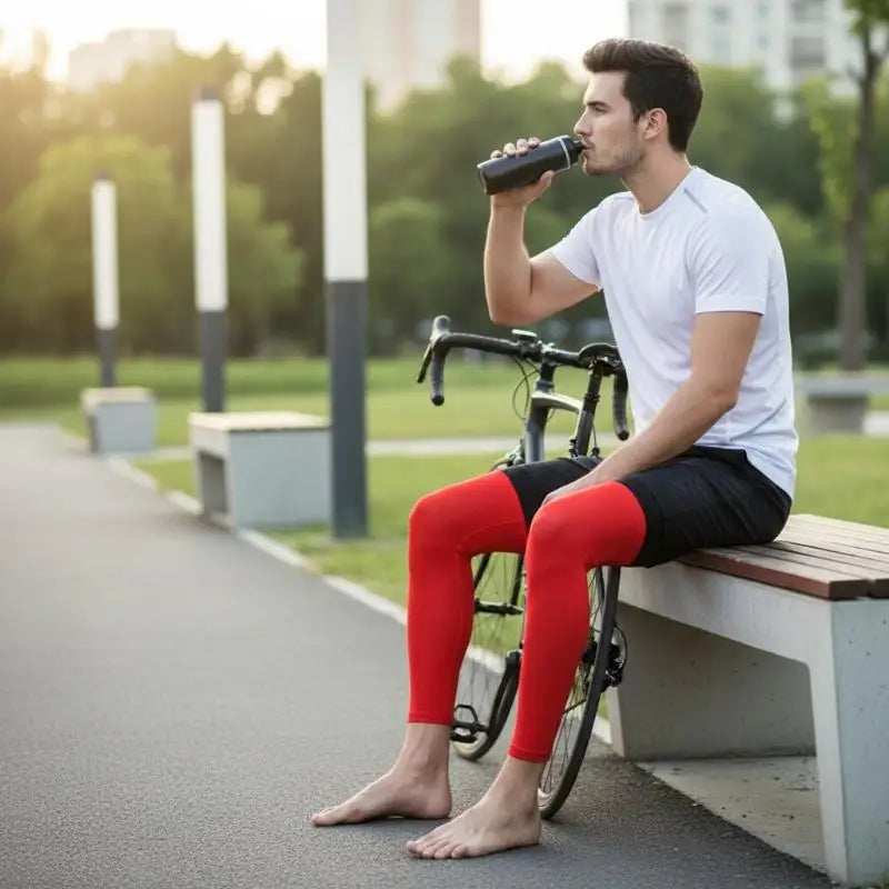 2-Pack Ice Silk Cooling Leg Sleeves – UV Protection & Compression