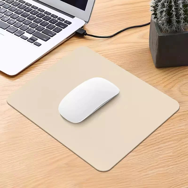 Small Portable Mouse Pad Gaming Waterproof Non-slip PU Suede Desk Mat Computer Keyboard Desk Pad Mats 2026 New Zpaxo Beige