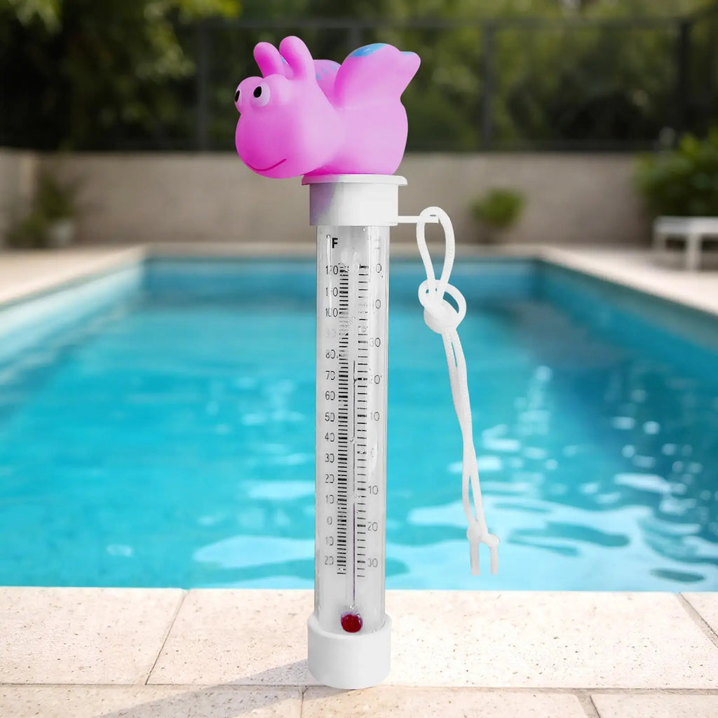 Floating Pool Gauge Cartoon Temperature Double Scale Display Temp Zpaxo