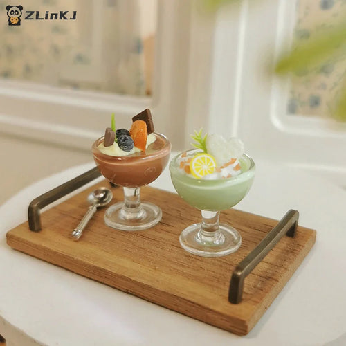 ▶1/12 Dollhouse Simulation Drink Beverage Cup Ornaments Dollhouse Bar Drinks Decoration Dolls House Accessorie Pretend Play Toys Zpaxo