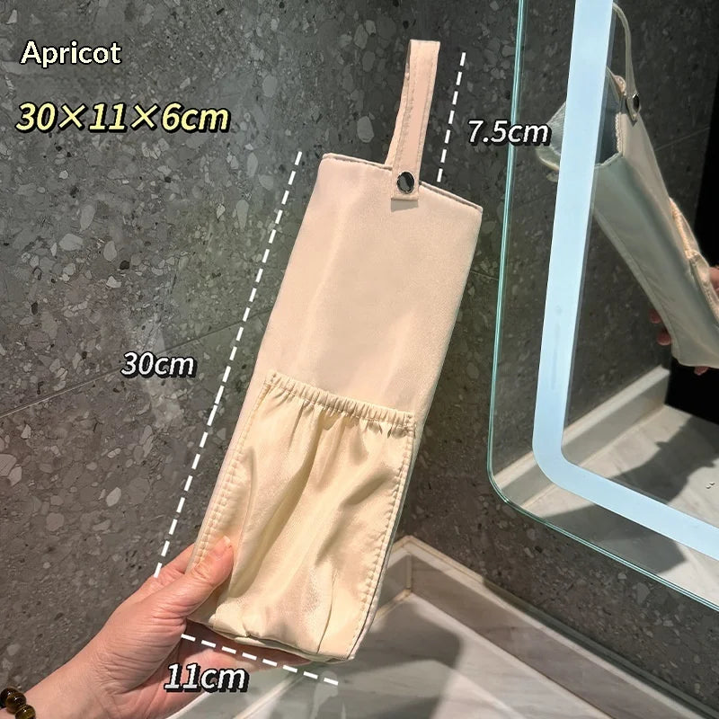 Popular Waterproof and High-temperature Resistant Curling Iron Storage Bag Japanese-style Hanging Portable Perm Iron Storage Bag Zpaxo White