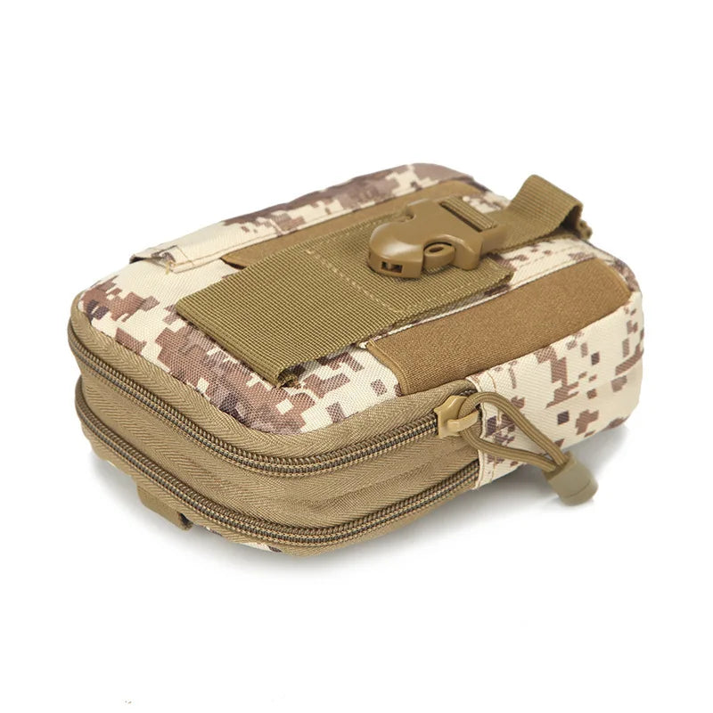 Molle Pouch Belt Waist Men Small Pocket Survival Tool Bag Running