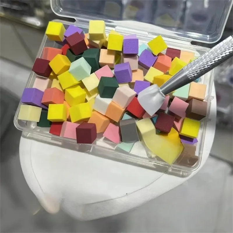 Nail Care Gradual Pat Cotton Clip Sponge Powder Puff Dizzy Dye Art