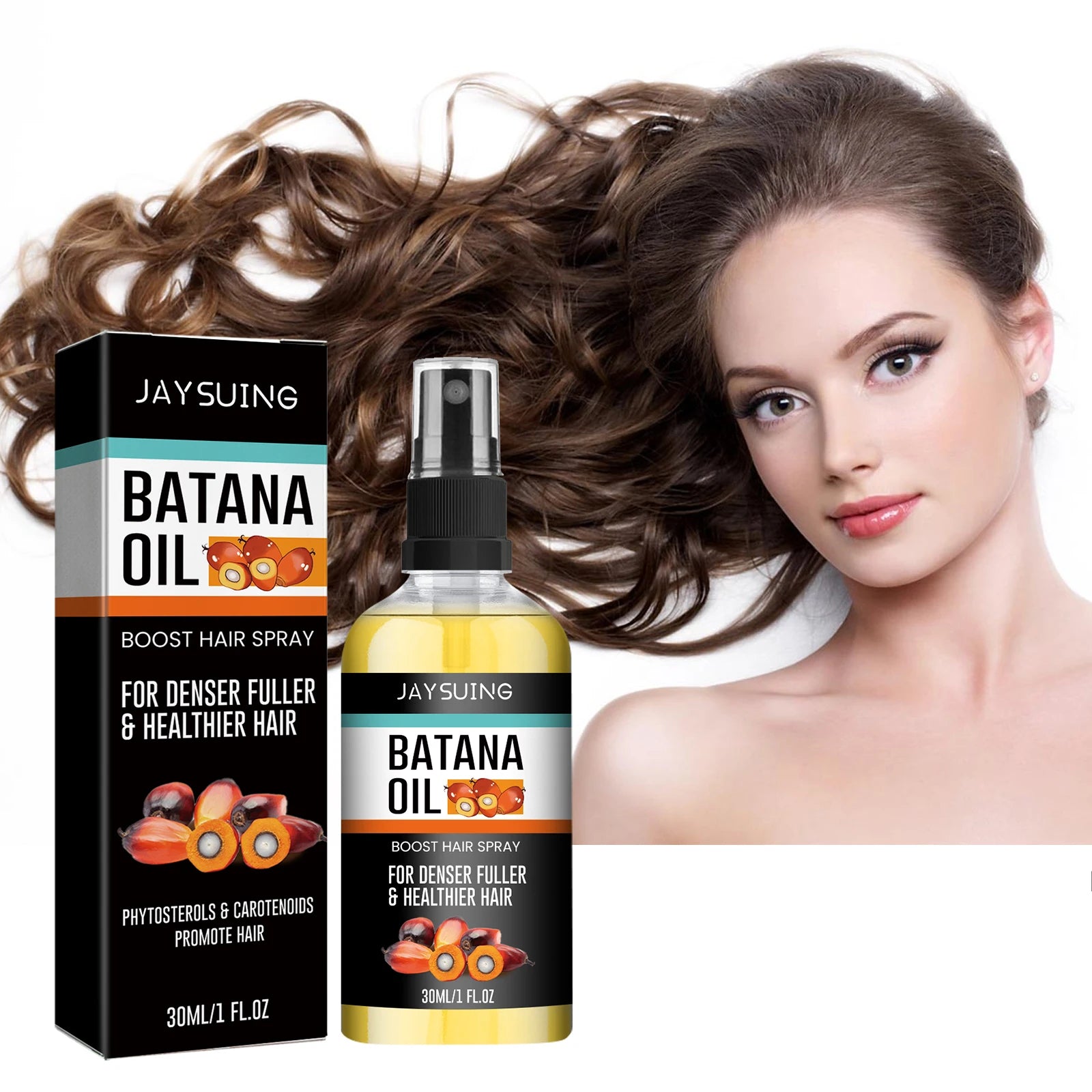 Jaysuing Natural Batana Oil Hair Spray Anti Hair Loss Hair Care Promotes Hair Growth Suitable for Men and Women Hair Conditioner Zpaxo