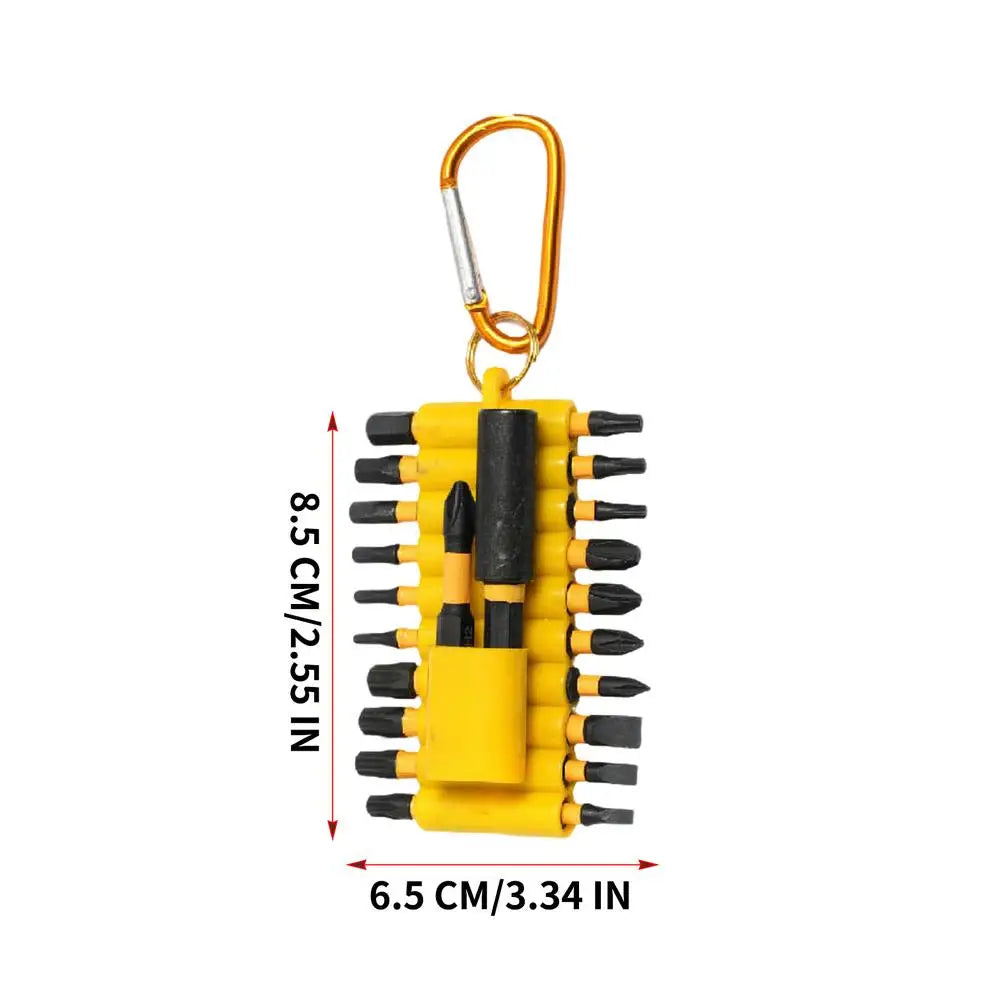 22-Pc S2 Steel Impact Screwdriver Bits Set with Organizer Screwdriver Bit Set Zpaxo Yellow