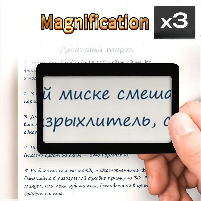 Portable Card-sized Magnifiersslim Pocket Magnifying Glass Reading