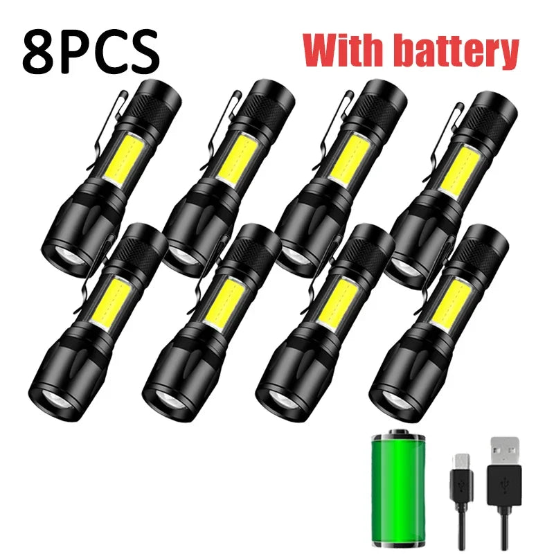 Mini USB Rechargeable LED Flashlight – 800LM Waterproof Torch LED Flashlight Torch Zpaxo