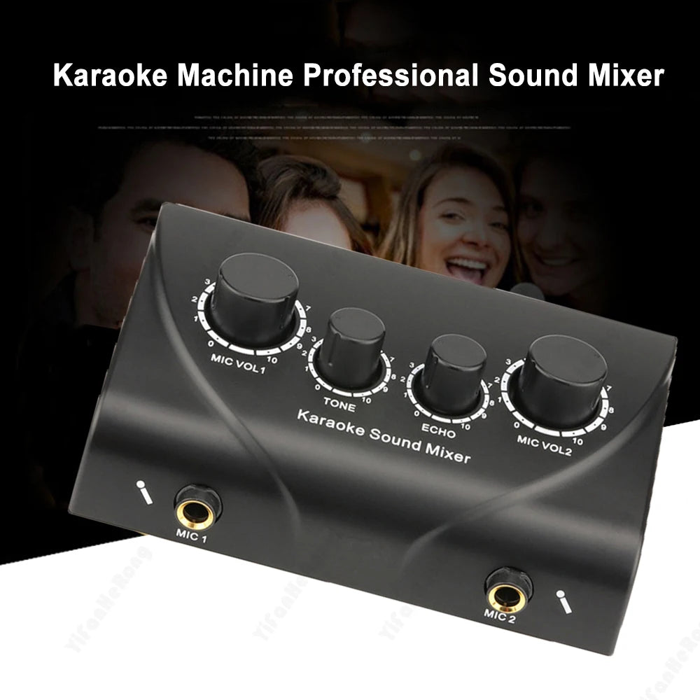 EU Plug Karaoke Sound Mixer Audio System Professional Portable Digital Audio Sound Karaoke Machine Echo Mixer System Zpaxo