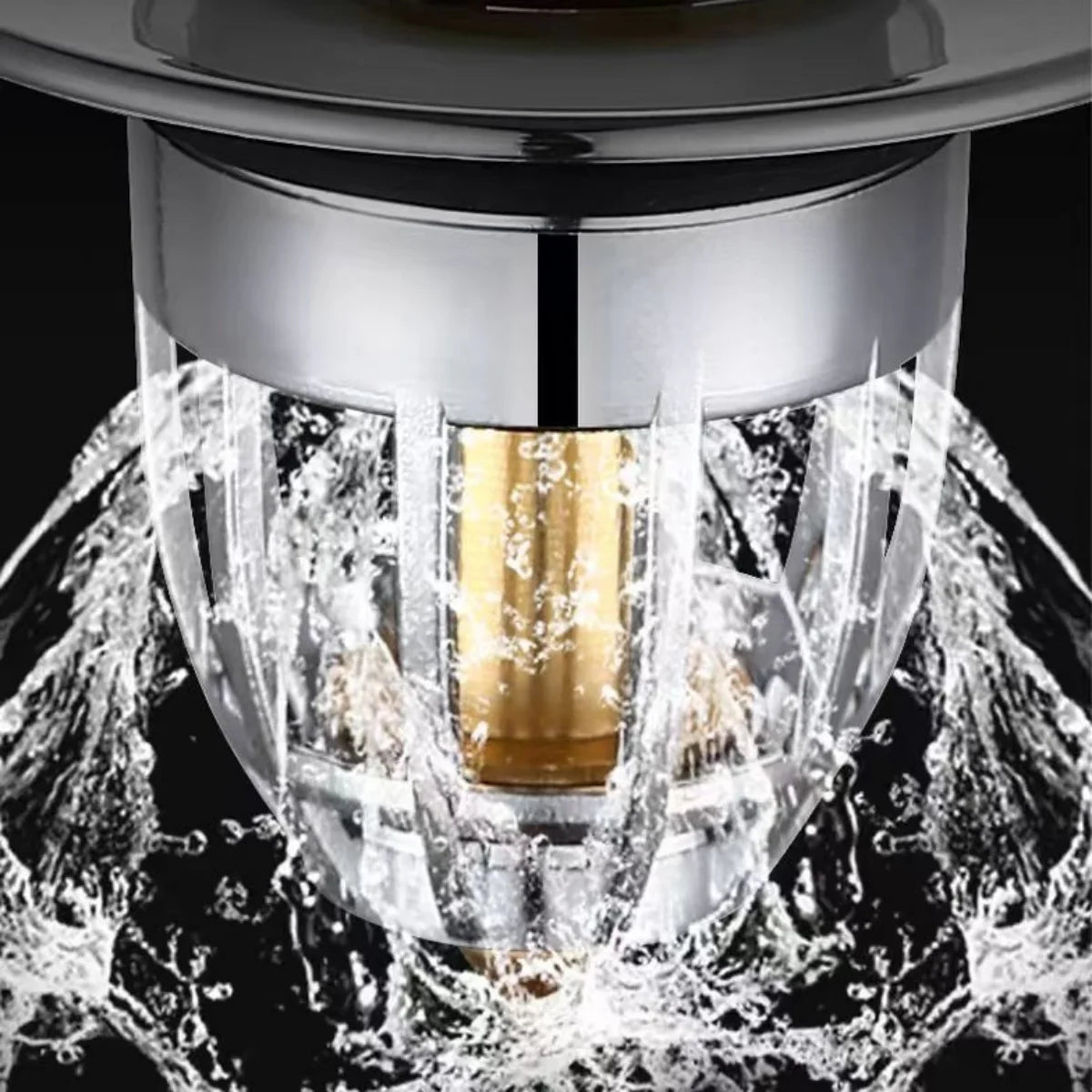 Universal Rebound Drain Plug Filter Basin Pop-up Chrome Sink Hair