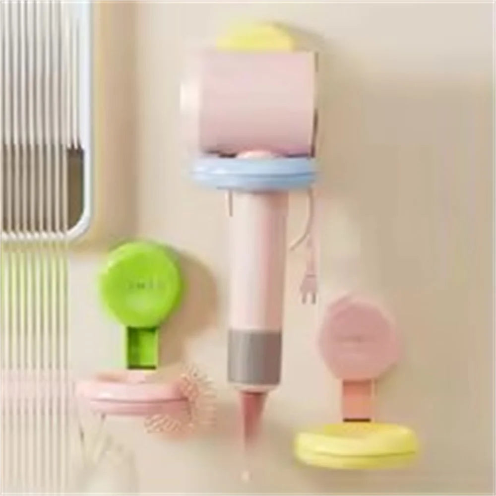 Wall-Mounted Hair Dryer Shelf – Punch-Free Bathroom Organizer Bathroom Shelf Organizer Zpaxo