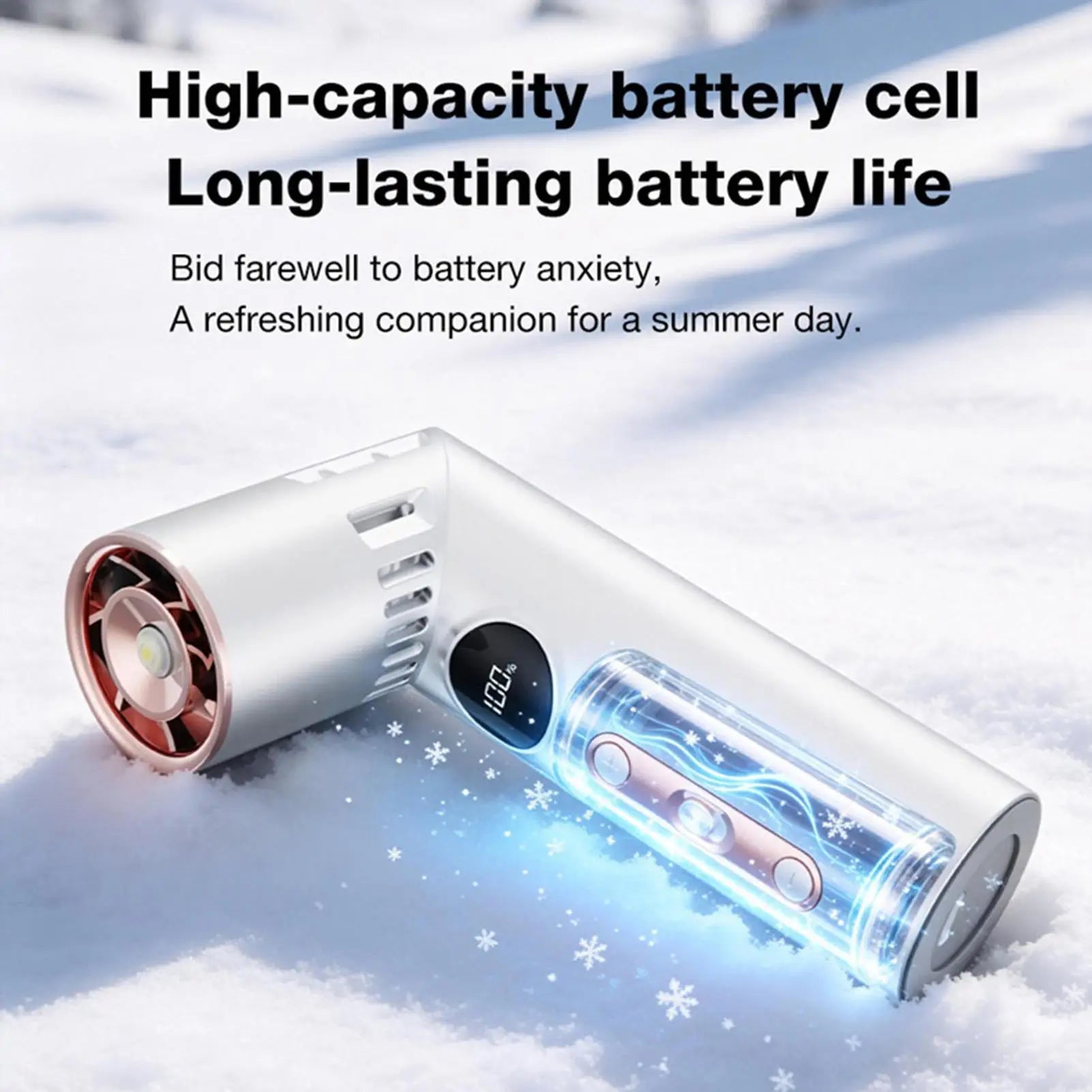 Electric Fan Handheld Foldable Mini Digital Display Equipment Travel Makeup Fan For Summer Camping Outdoor Beach Festival Sports Zpaxo