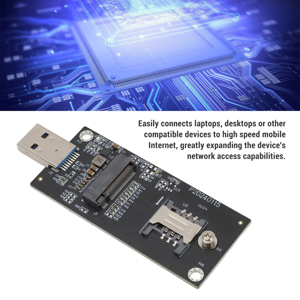 Network Adapter Card NGFF M 2 Keyb USB3 0 WWAN Module SIM Slot