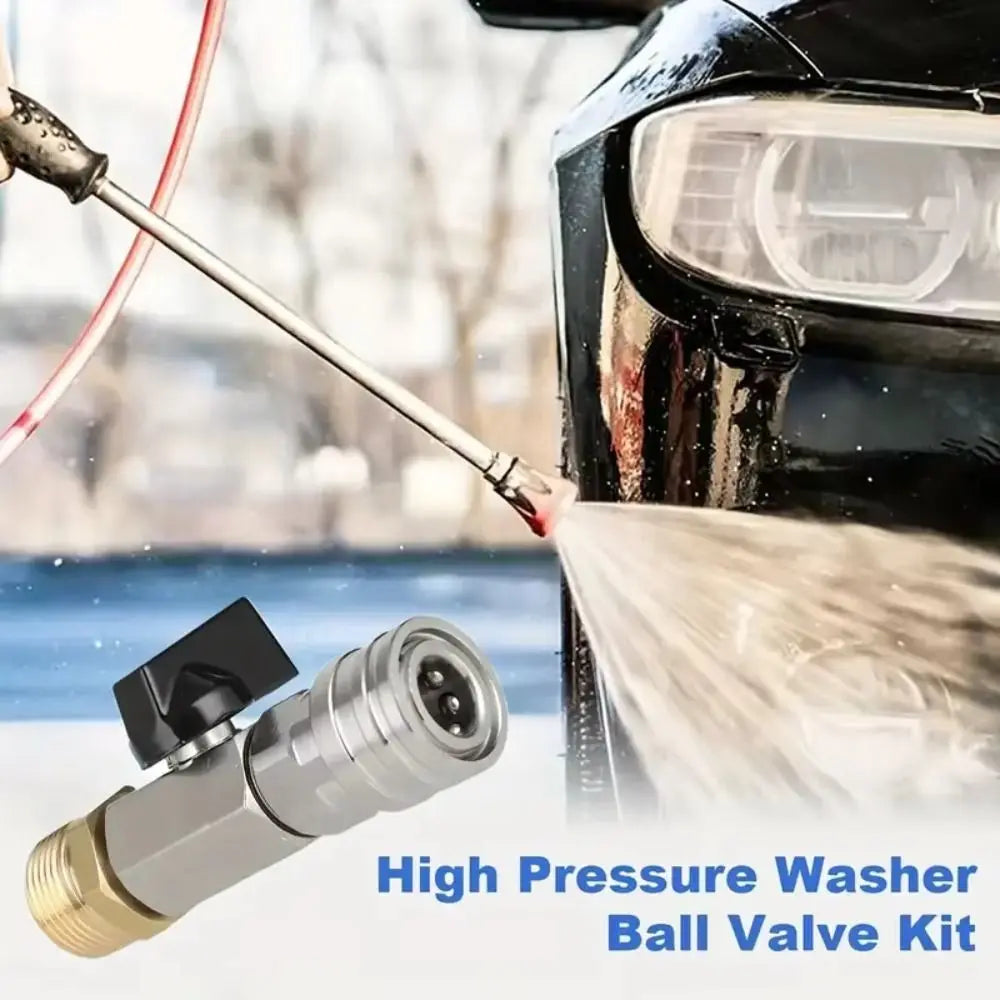 Water Flow Control Pressure Washer Ball Valve Brass Material 1 Hose Zpaxo