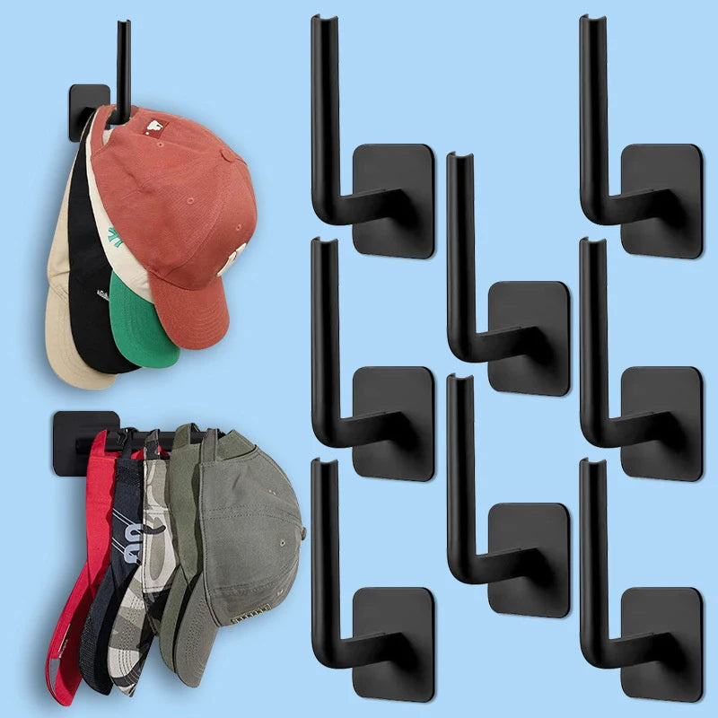 CM5Pcs Baseball Cap Hat Rack Wall Hanger Storage No Drilling Display