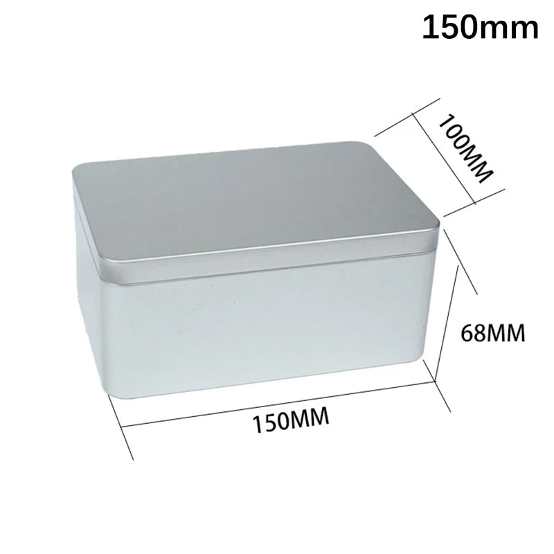 CMMini Tinplate Soap Box Portable Metal Rectangular Iron Small Square Zpaxo 150X100X68MM