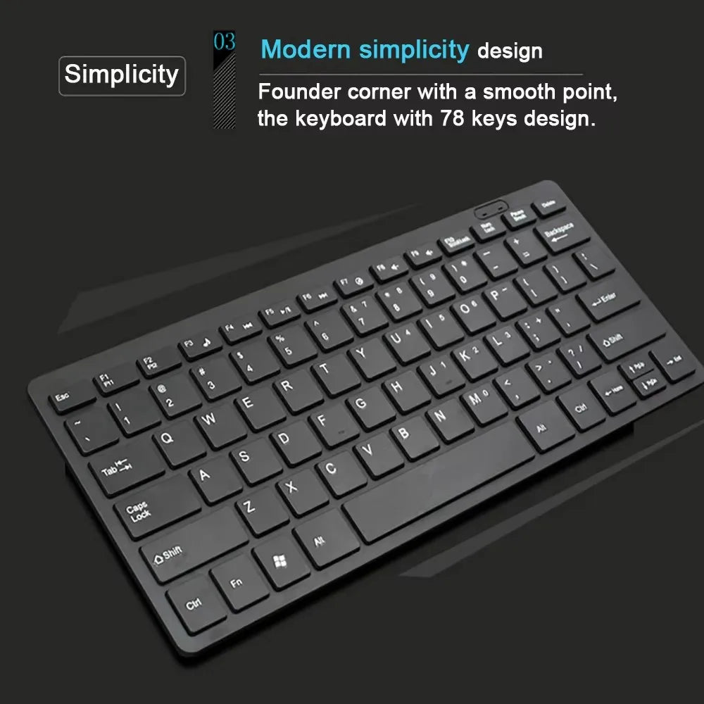 78 Keys USB Wired Keyboard ABS Waterproof Multimedia Computer Home Zpaxo