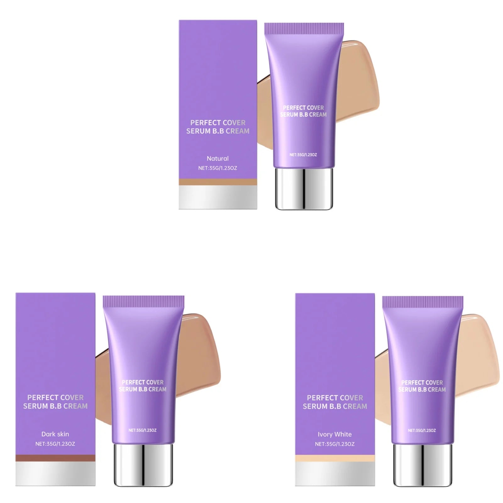 Perfect Cover BB Cream – Concealer, Hyaluronic Acid & SPF BB Cream Concealer Zpaxo 3 Color