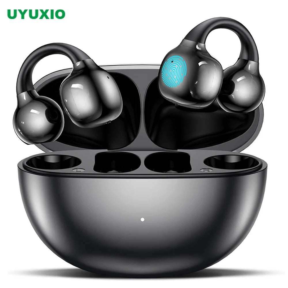 UYUXIO BT 5 4 Clip Earbuds Wireless Open Ear Headphone 72H Play Time
