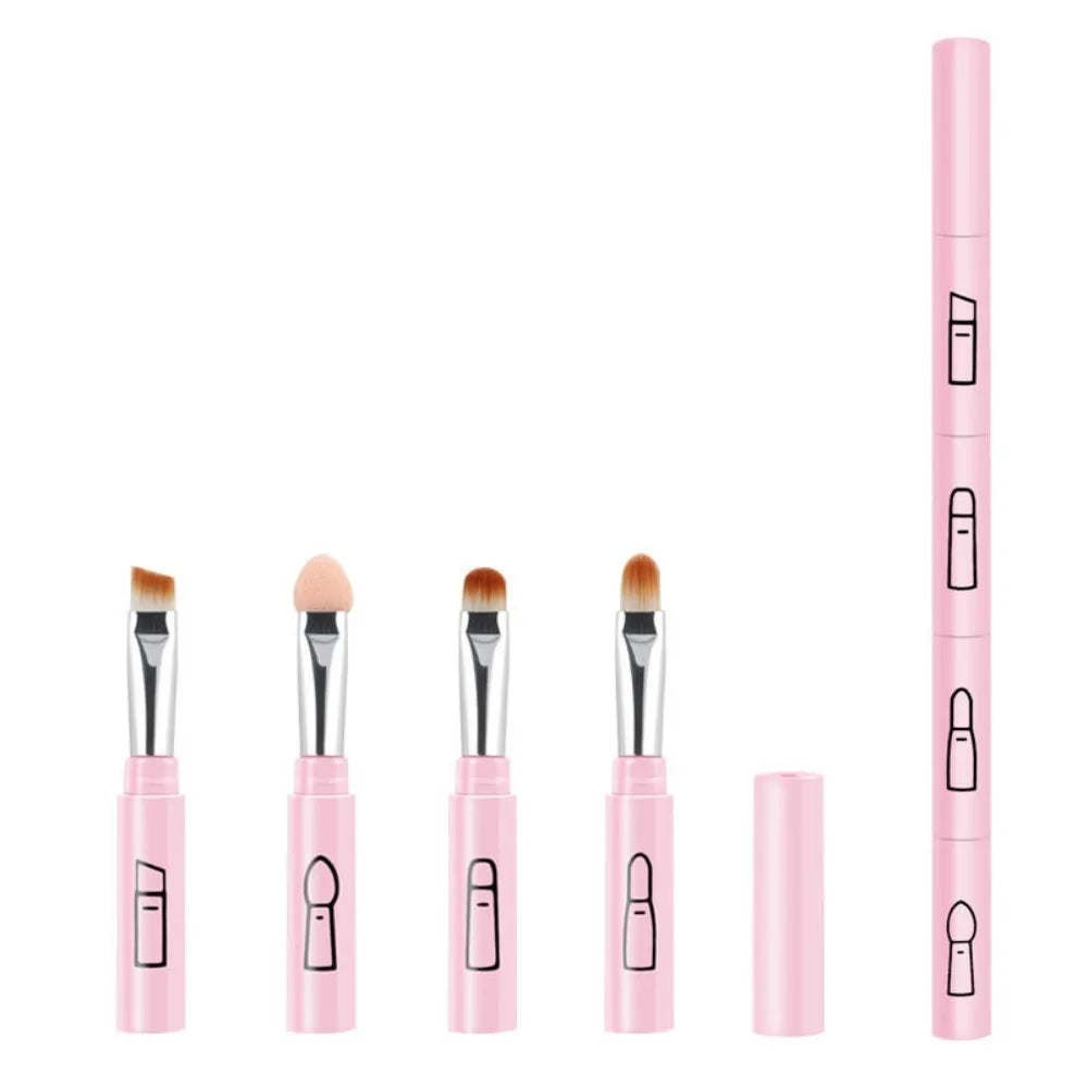 Professional 1 Makeup Brush Portable Plastic Handle Eyeshadow Lip Zpaxo Pink
