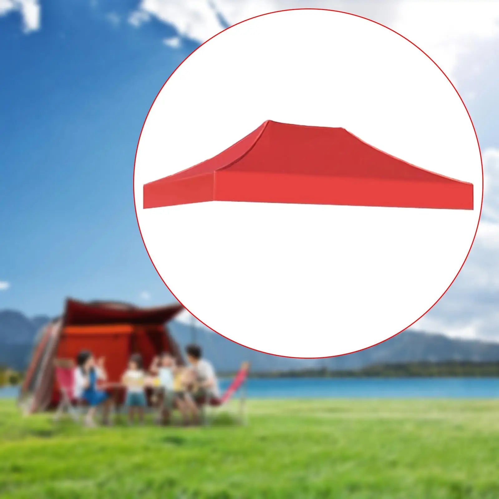 Canopy Top Cover Sunshade Tent Cover Replacement Rainproof 3x2M Gazebo Roof Canopy Tent Top for Canopy Camping Beach Patio Zpaxo Red