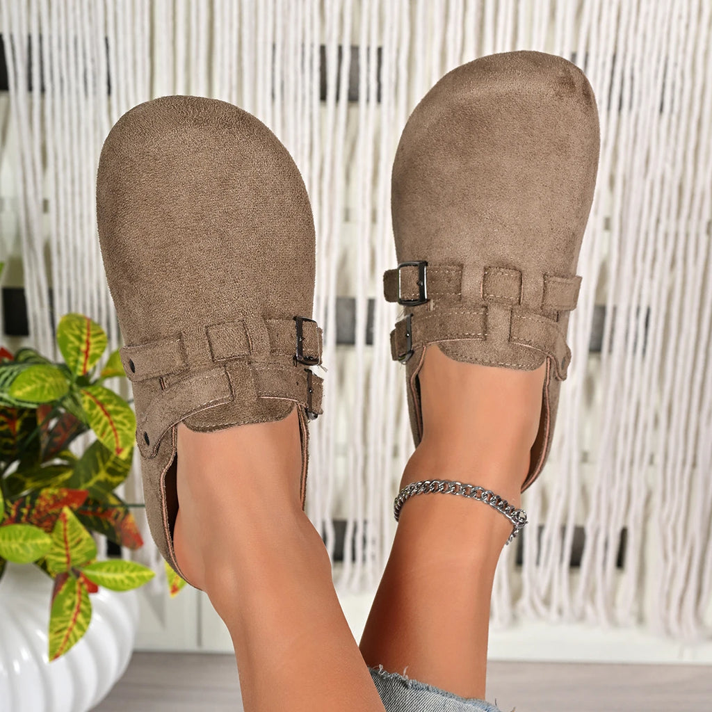 Women Slippers French Outdoor Fashion Sandals Thick Bottomed Slip-on Zpaxo